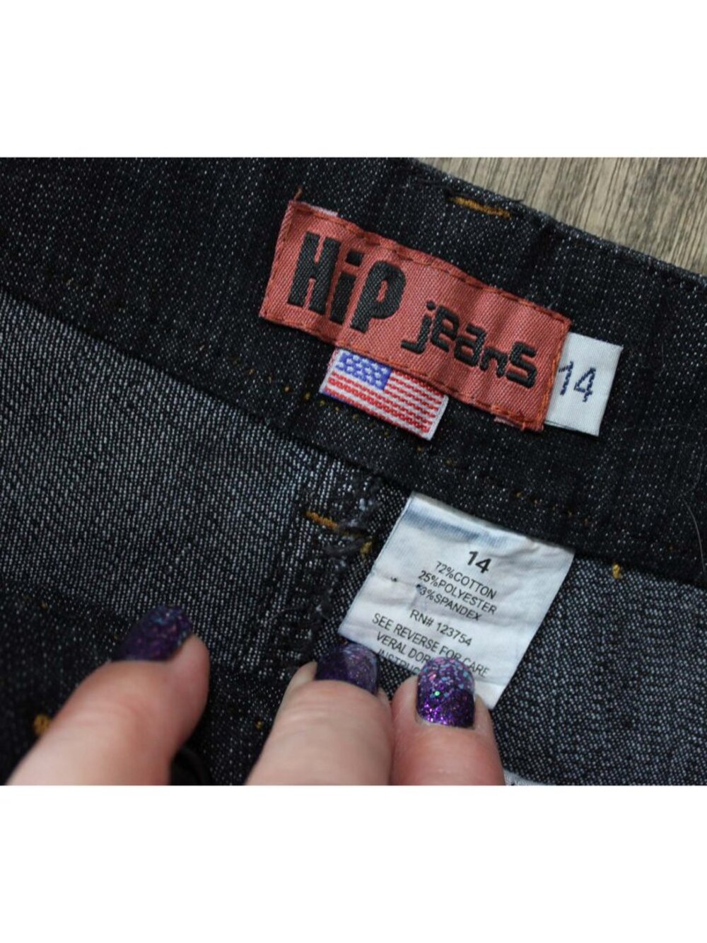 BNWT HIP JEANS BLINGED OUT KNEE LENGTH SHORTS SIZE 14 STRETCH - Picture 4 of 5